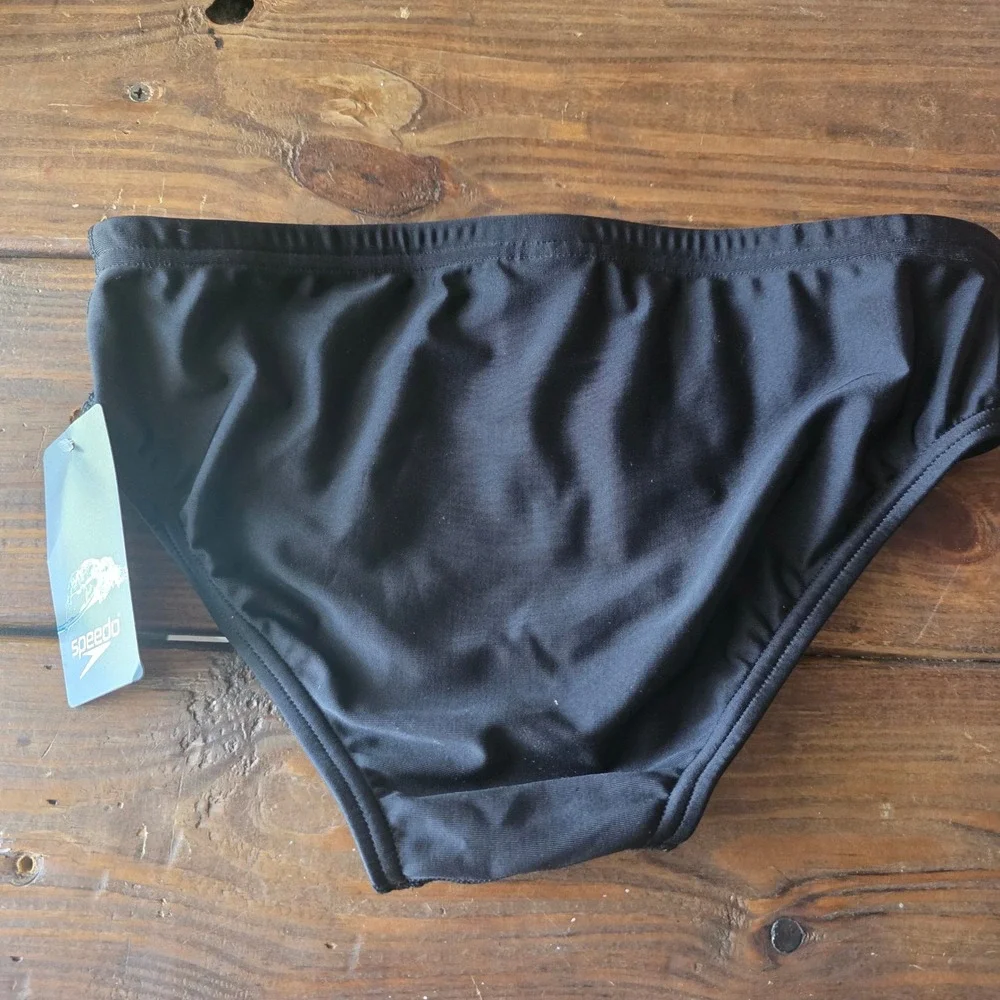 NWT Speedo Pro LT Swim Briefs in Team Black size 32 Mens